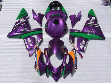 Violet & Vert Trickstar 2004-2005 Kawasaki ZX10R Carénage Moto