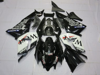 West Blanc Noir 2004-2005 Kawasaki ZX10R Carénage Moto