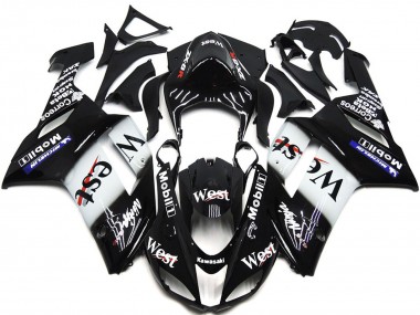 West Nappe Brillante 2007-2008 Kawasaki ZX6R Carénage Moto