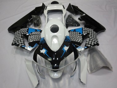 Éclaboussures Bleues Blanches & Noires 2003-2004 Honda CBR600RR Carénage Moto