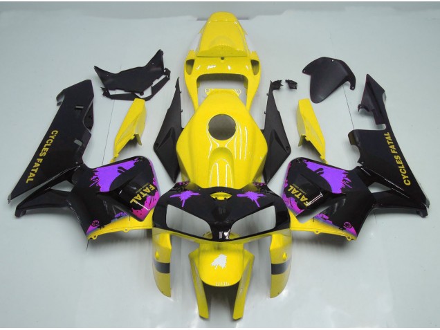 Éclaboussures Jaune Brillant & Violet 2005-2006 Honda CBR600RR Carénage Moto Éclaboussures Jaune Brillant & Violet 2005-2006 Honda CBR600RR Carénage Moto