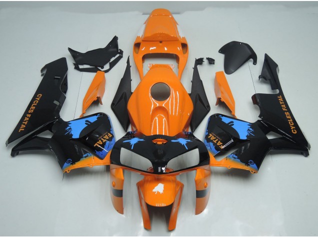 Éclaboussures Orange & Noires 2005-2006 Honda CBR600RR Carénage Moto