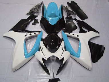 Étoile Bleu Clair 2006-2007 Suzuki GSXR 600-750 Carénage Moto