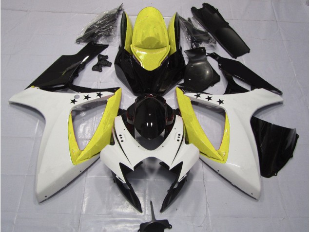 Étoile Jaune 2006-2007 Suzuki GSXR 600-750 Carénage Moto Étoile Jaune 2006-2007 Suzuki GSXR 600-750 Carénage Moto