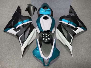 Étoile Noire Mate & Bleu Clair 2009-2012 Honda CBR600RR Carénage Moto