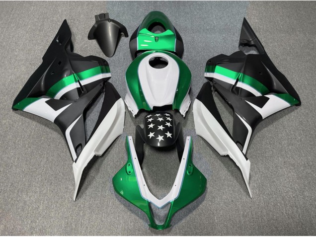 Étoile Noire Mate & Verte 2009-2012 Honda CBR600RR Carénage Moto Étoile Noire Mate & Verte 2009-2012 Honda CBR600RR Carénage Moto