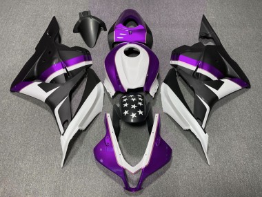 Étoile Noire Mate & Violette 2009-2012 Honda CBR600RR Carénage Moto
