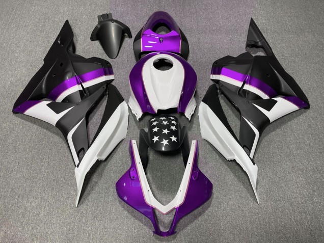Étoile Noire Mate & Violette 2009-2012 Honda CBR600RR Carénage Moto Étoile Noire Mate & Violette 2009-2012 Honda CBR600RR Carénage Moto
